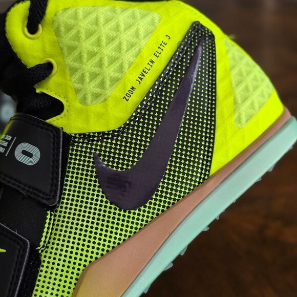 Nike Zoom Javelin Elite 3 Track & Field Spikes Shoes Black Volt 10.5 DV9193-001 - Picture 12 of 16